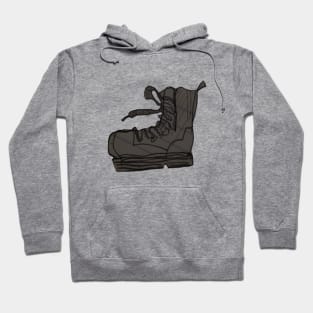 Gray Doodle Boot Hoodie